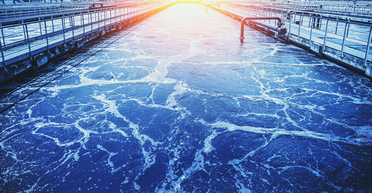Wastewater treatment plant. 