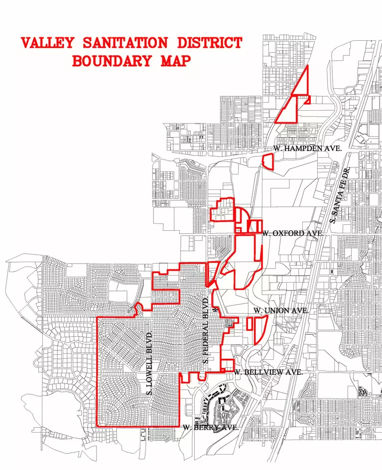 Valley District Boundary Map